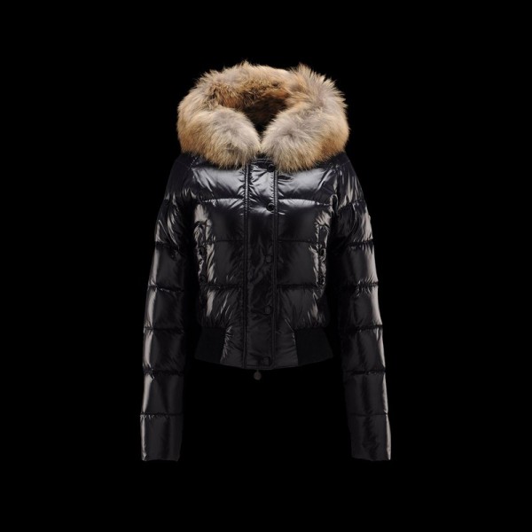 Moncler Fashion Fur Cap Breve Slim Blu Cappotti uscita